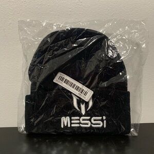 Messi Beanie NEW SEALED Black Lionel Messi Logo Soccer Futbol Unisex Hat